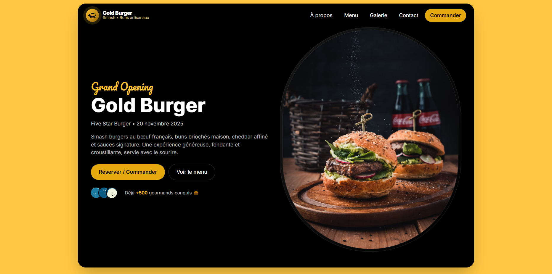 Réalisation — Restaurant Gold Burger