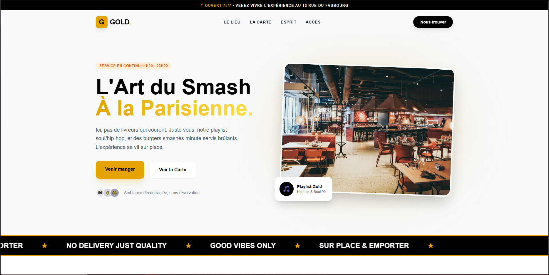 Réalisation - G&L Burger