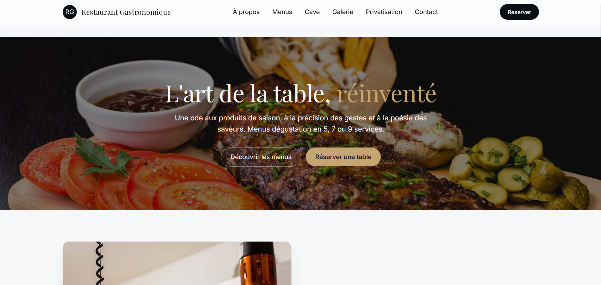 Réalisation — Resto Gastro